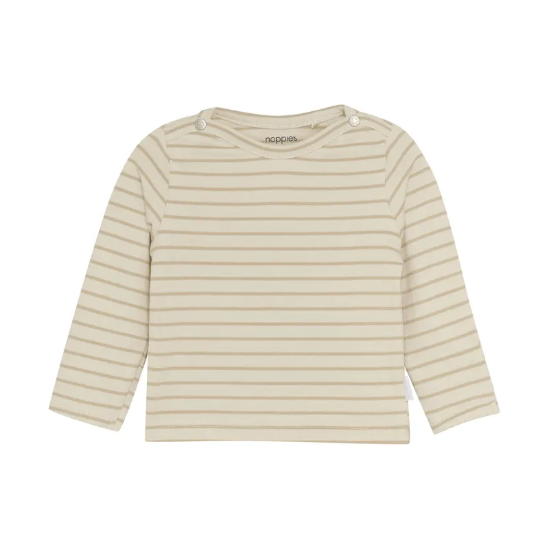 Noppies Nev Shirt Langarm - Stripe - Größe 50 - Offwhite