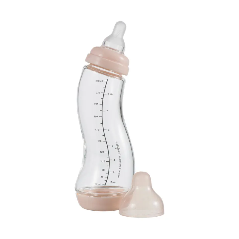 Difrax S-Flasche aus Glas Schmal Blossom 250 ml