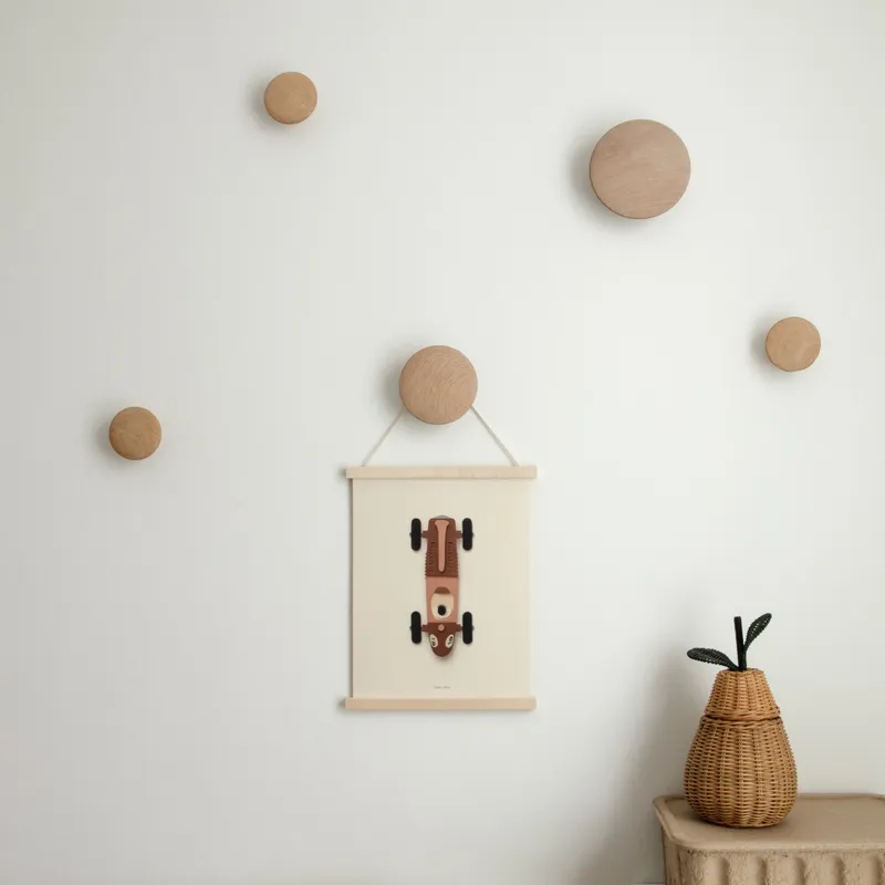 Studio Ditte Rennauto Braun Poster - 30x40 cm