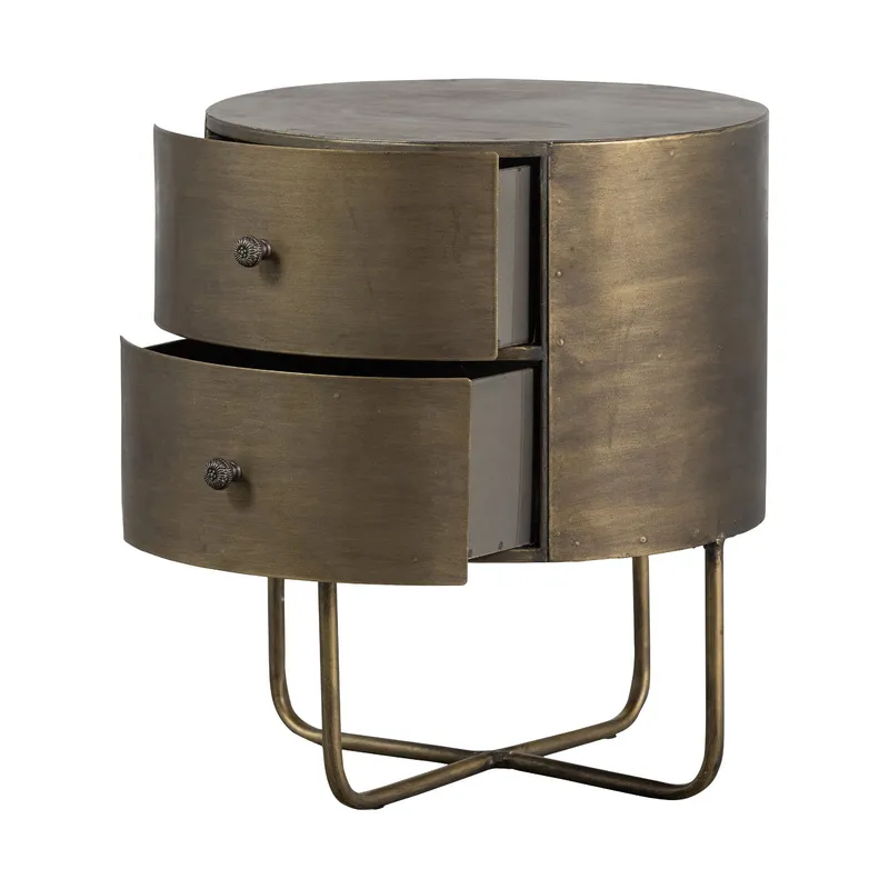 BePureHome Glossy Schränkchen - Metall - Antik Messing
