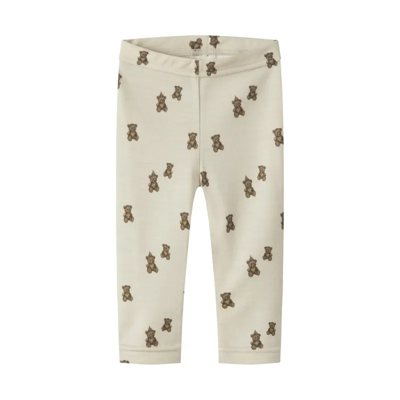 Lil' Atelier Leggings - Turtledove Teddybear - Gr. 68