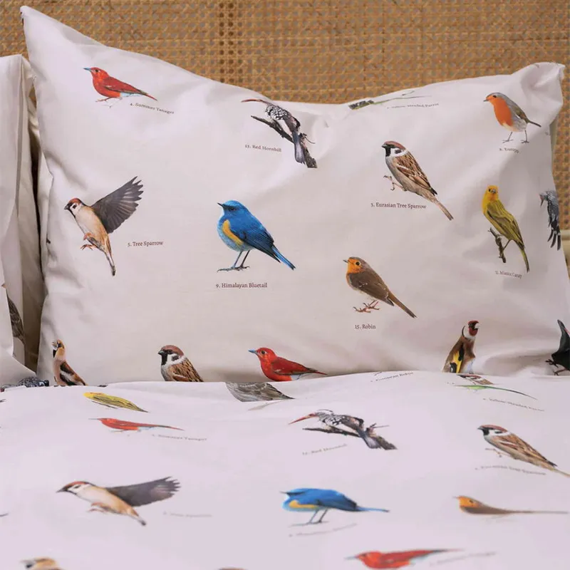 Snurk Bettbezug - Bird Watching - 140x200/220 cm - Beige