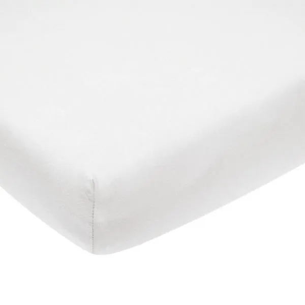 Puck Molton Spannbettlaken - White - 50x90 cm