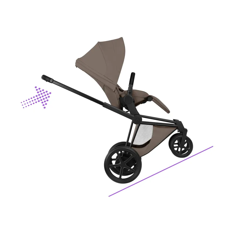 Cybex e-Priam 5 Style Kinderwagen 2-in-1 - Mattschwarzes Gestell