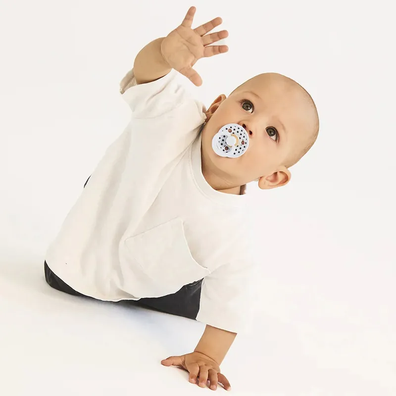 BIBS Studio Polka Schnuller - Rund - 2 Stück - 0-6 Mte - Baby Blue / Steel Blue