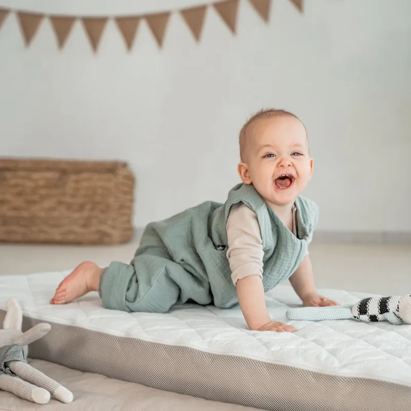 Julius Zöllner Muslin Jumper Schlafoverall - Grün - Größe 92