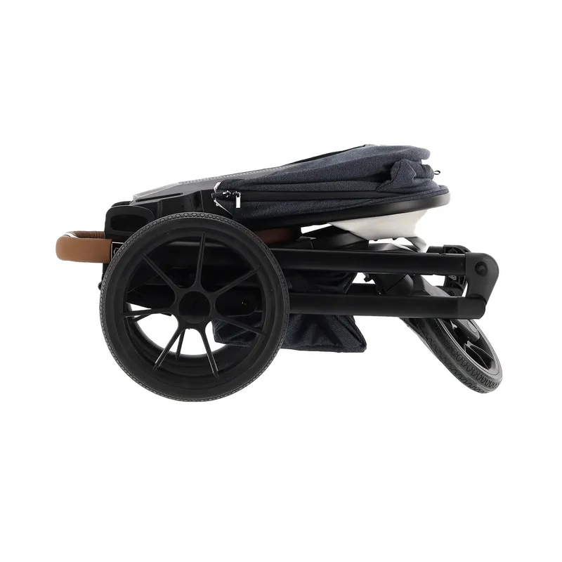 Qute Q-Rider Plus 4-in-1 Kinderwagen - Denim Blue | Kidsriver Curve Babyschale – Black | Kidsriver Isofix Basis
