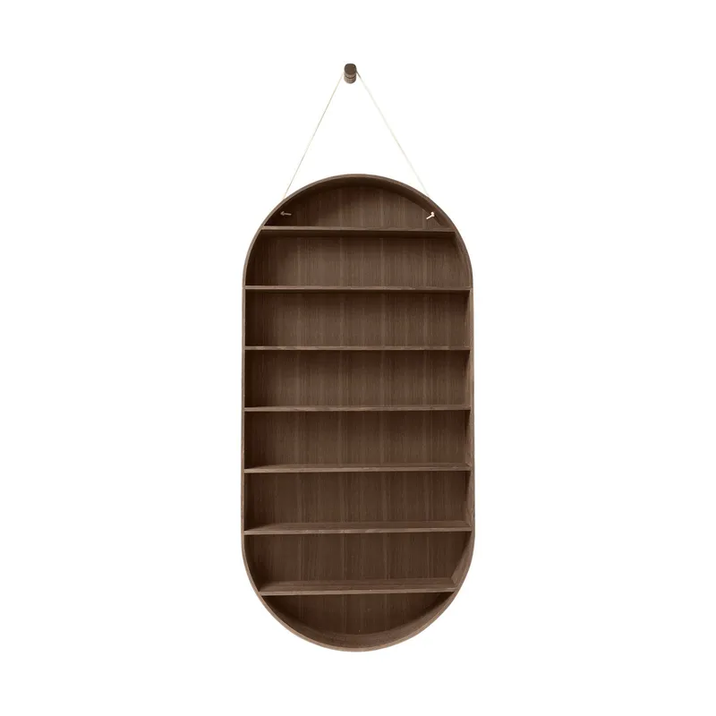 Ferm Living Wandregal Oval - Smoked Oak