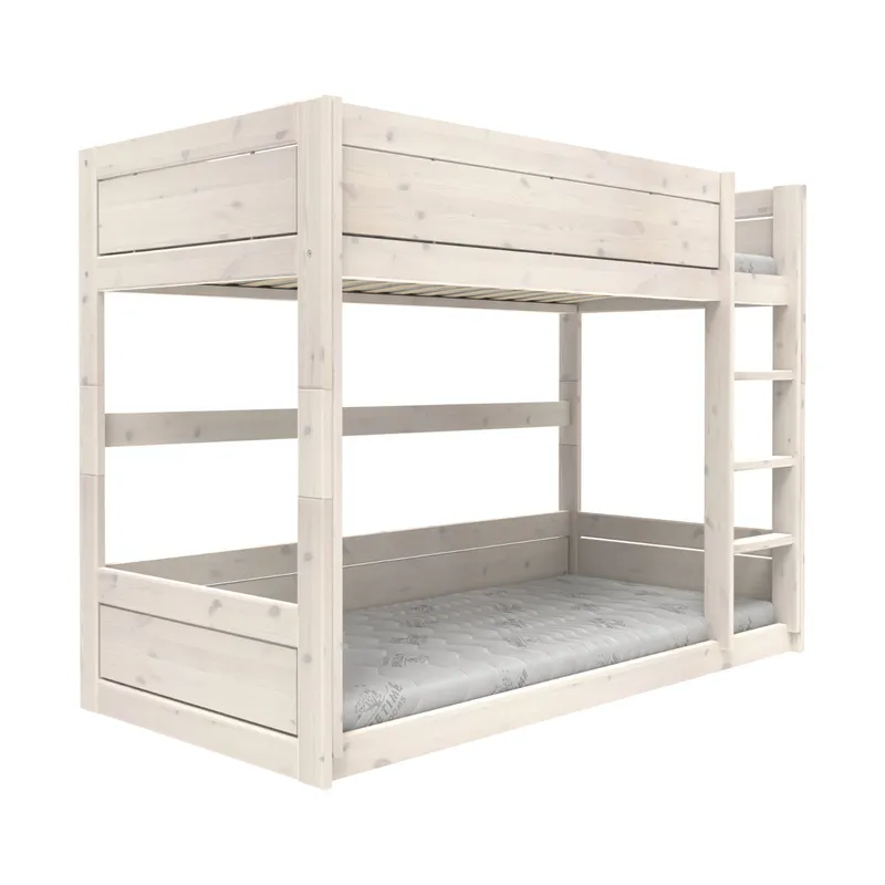 LifeTime Etagenbett – Niedrig – Luxe Lattenrost – White-Wash