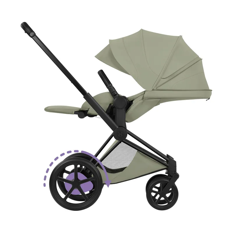Cybex e-Priam 5 Style Kinderwagen 2-in-1 - Mattschwarzes Gestell