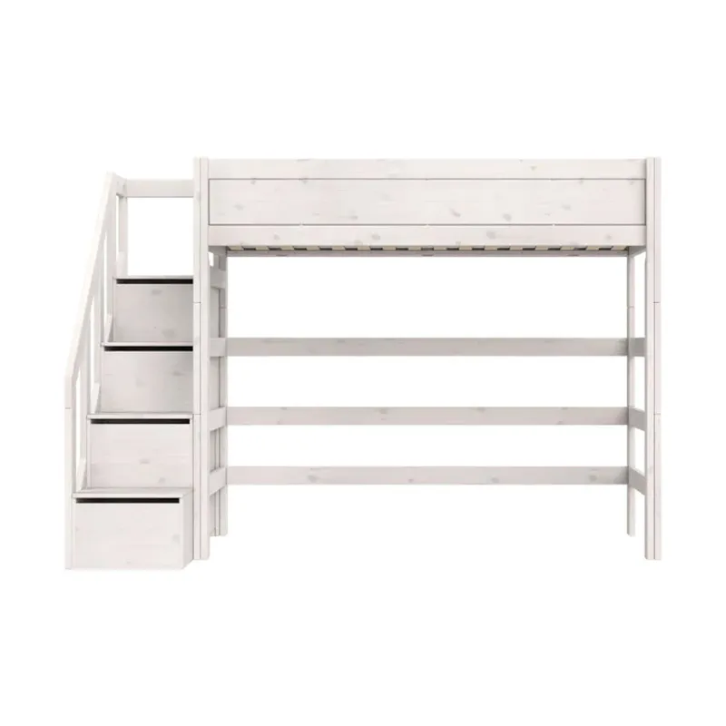 LIFETIME Kidsrooms Hochbett mit Treppenschrank – Premium