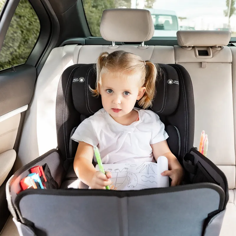 Yrda Travel Tray Reisetisch für Kinder - Faltbar - Schwarz