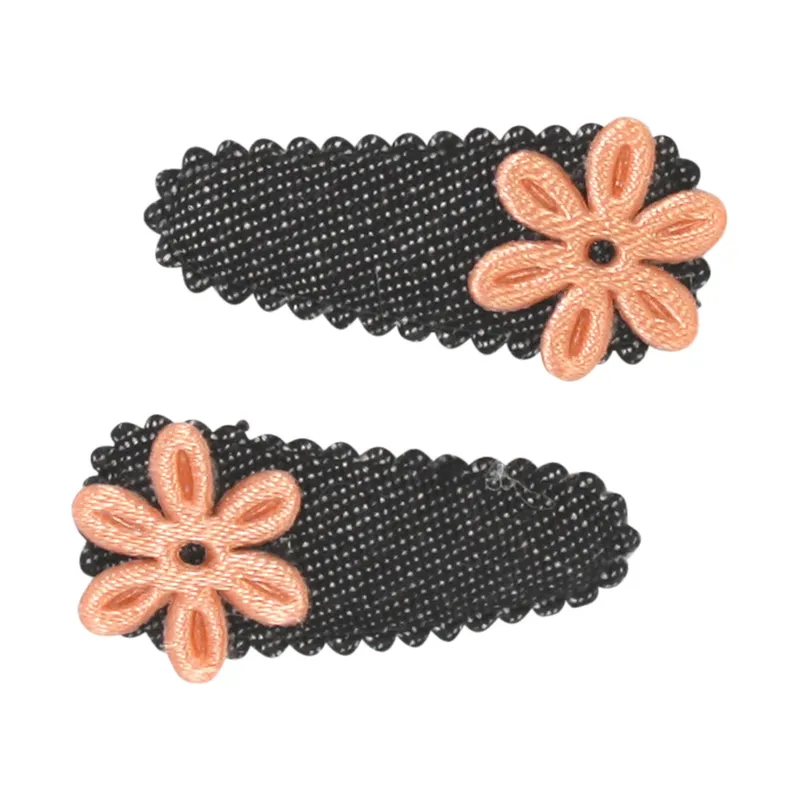 Ootje Kadootje Ajour Blume Haarspange Jeans / Peach