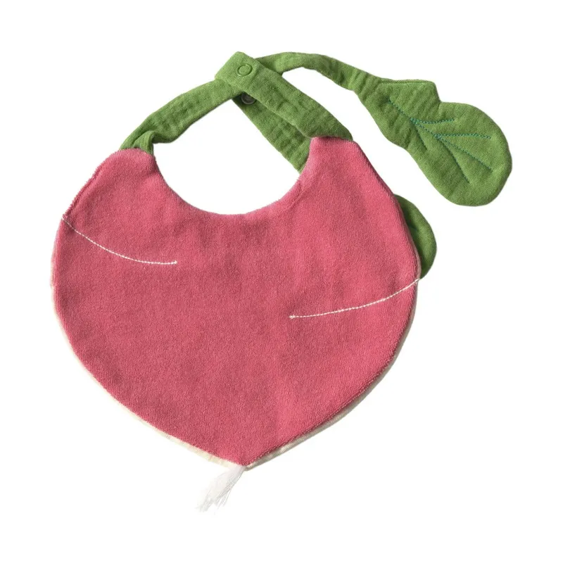 Oli & Carol Lätzchen – Ramona The Radish – Rosa/Weiß
