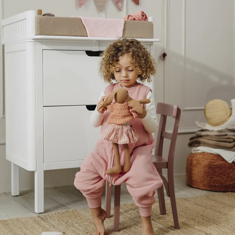Meyco Schlafsack Jumper Gefüttert- Pre-Washed Rose - 92 cm
