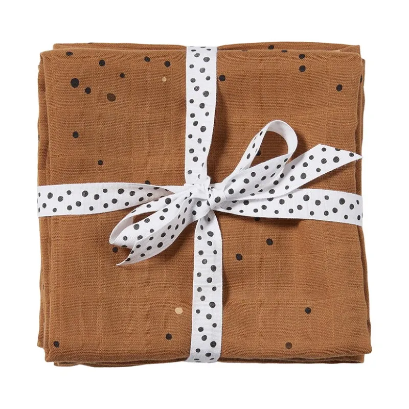 Done By Deer Dreamy Dots Wickeltuch Mustard 2 Stück
