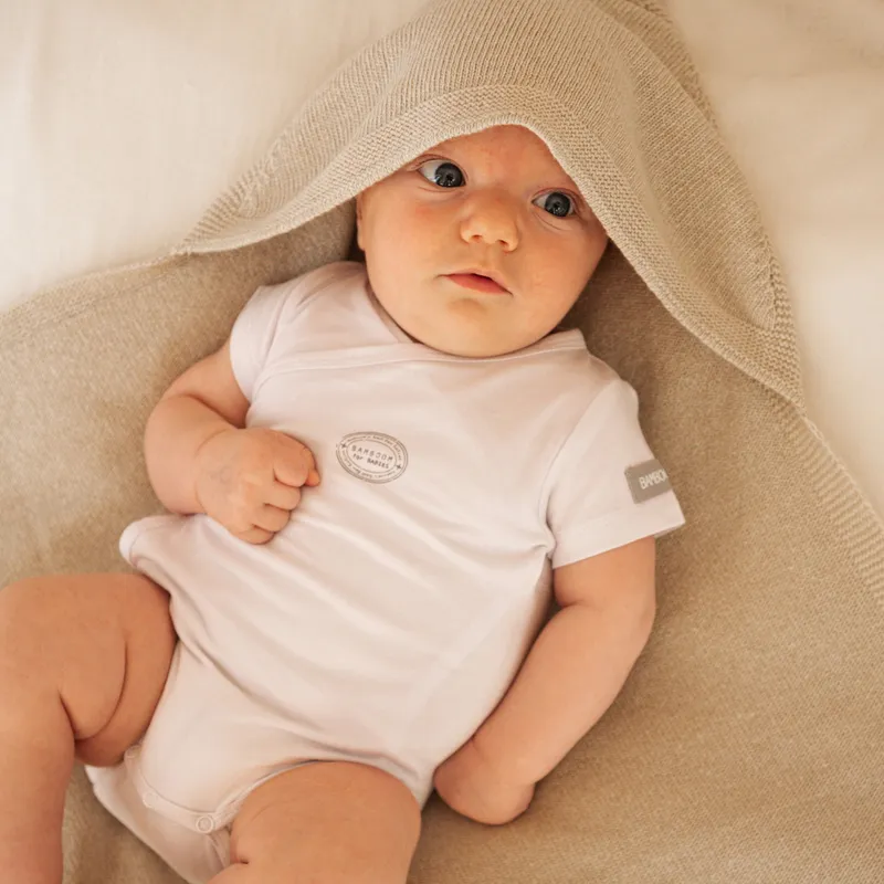 Bamboom 4 Season Hooded Baby Wickeldecke - 80x80 cm - Sand