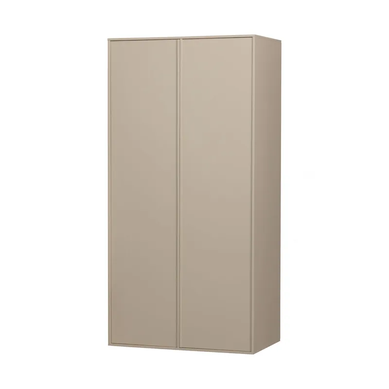 VT Wonen Daily 2-türiger Schrank – 200 x 100 cm – Dakar Grau