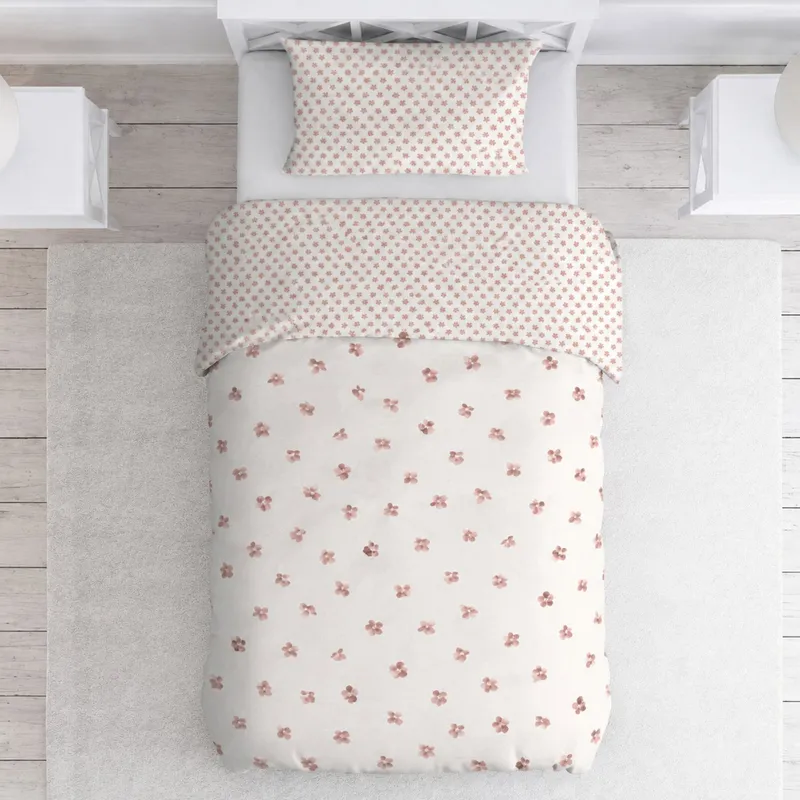 Town & Country Aqua Flower Bettbezug