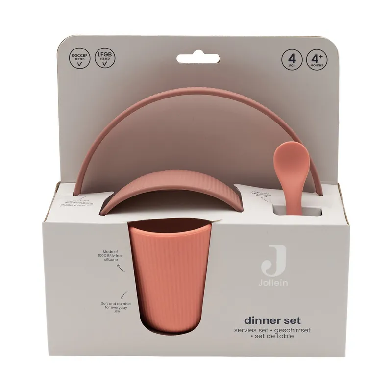 Jollein Kindergeschirrset - Silikon - Blush Shades