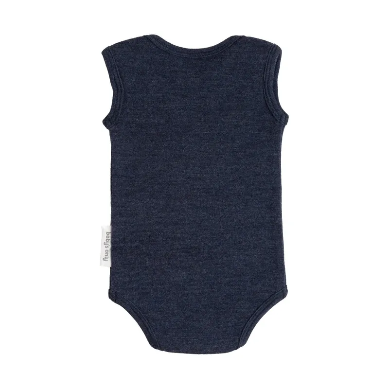 Baby's Only Meadow Babybody Ärmellos - Merino Fine - Größe 62 - Jeans