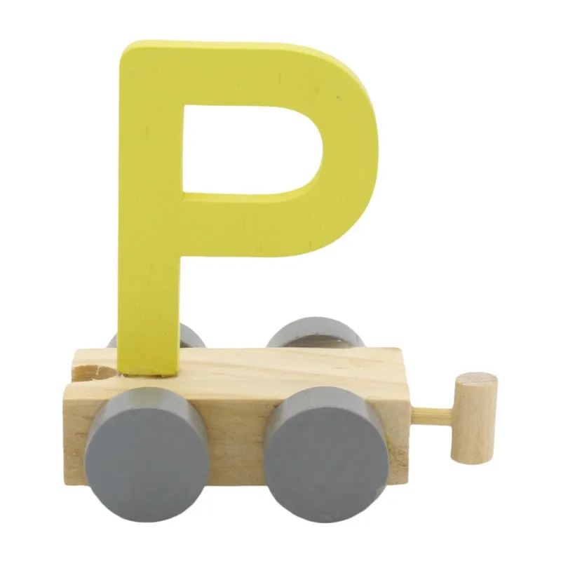 Charl's Toys Buchstabe Zug P Gelb