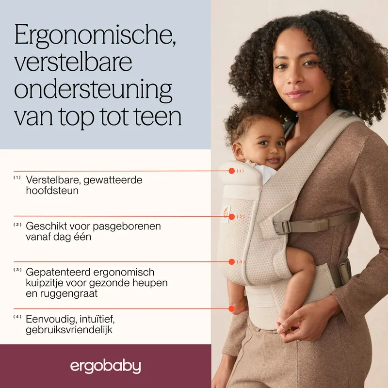 Ergobaby Babytrage - Omni Lite Mesh - Pearl Grey