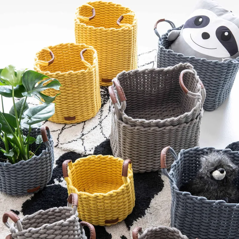 KidsDepot Korbo Set Aufbewahrungskörbe M Fog
