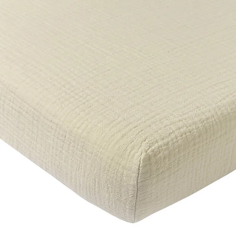 Meyco Baby Uni Spannbettlaken Babybett - 60 x 120 cm - Pre-Washed Hydrophil - Soft Sand