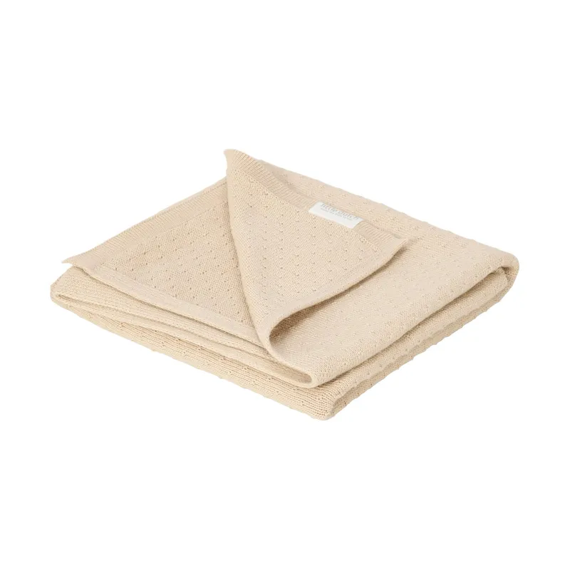 Little Dutch Pure Babystrickdecke – 70 x 100 cm – Soft Beige