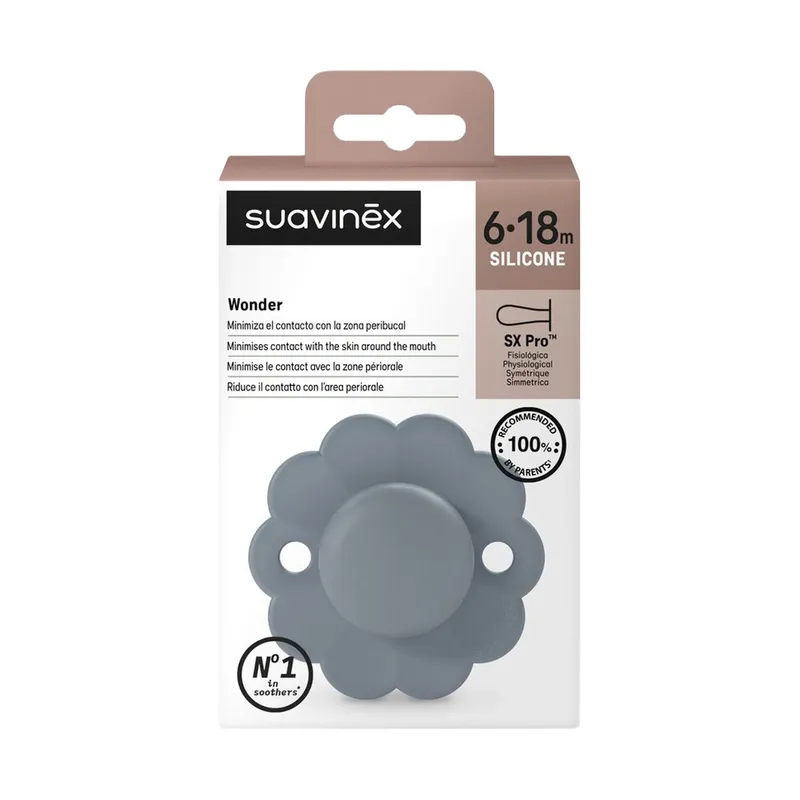 Suavinex Schnuller - SX Pro - Wonder - 6-18 Monate - Silikon - Spring Lake