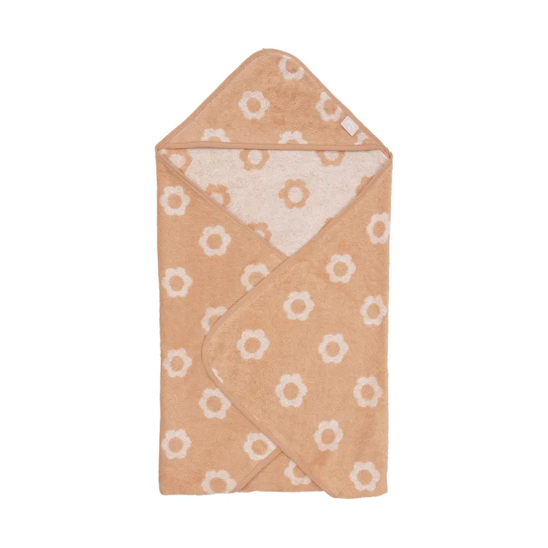Jollein Jacquard Badecape - Frottee - 75x75 cm - Flower