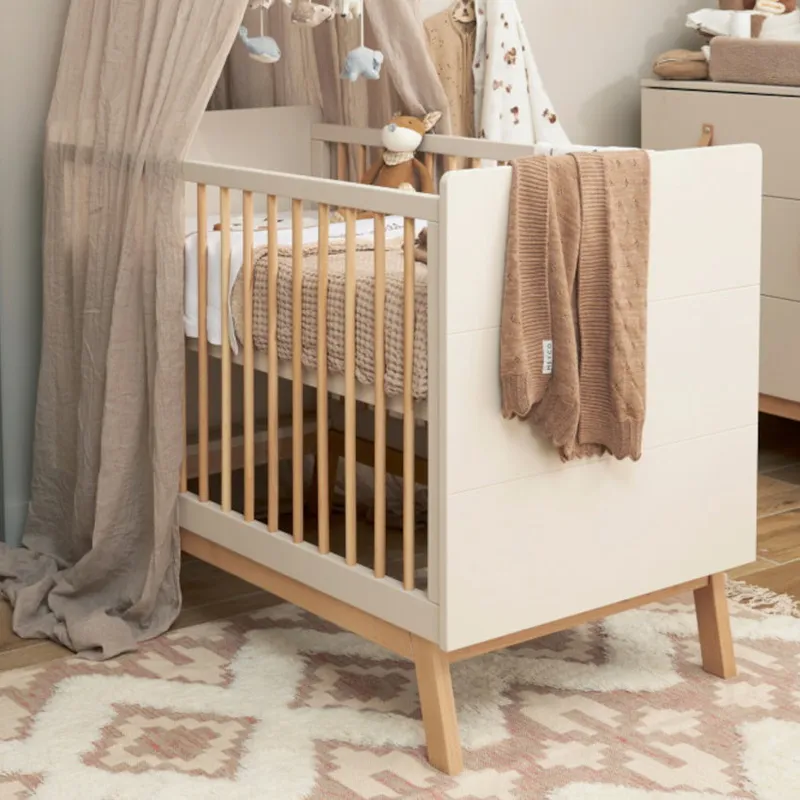 Bopita Babyzimmer Lines - Dune / Nature- 2-teilig - Bett 70 x 140 cm + Kommode
