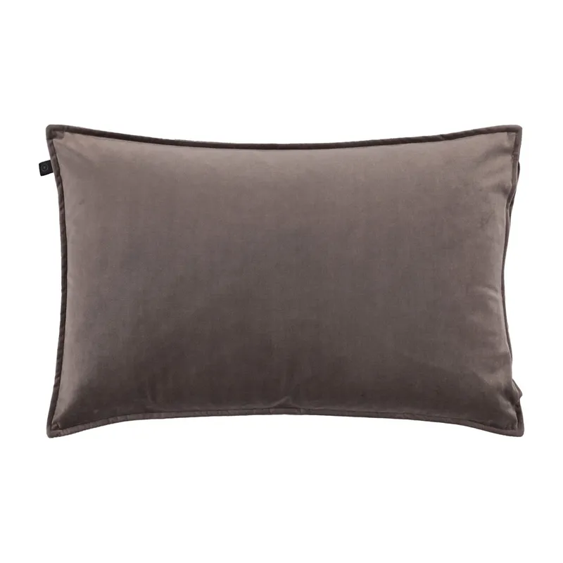 Overseas Middlestitch Kissen - 40 x 60 cm – Samt – Taupe