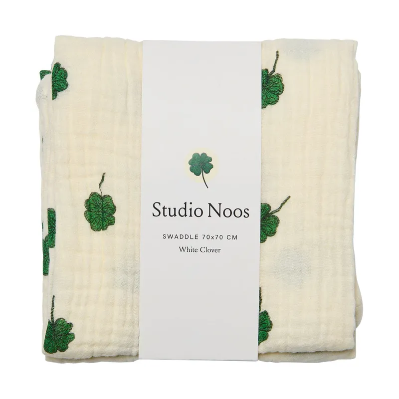 Studio Noos Wickeltuch - White Clover - 70x70 cm