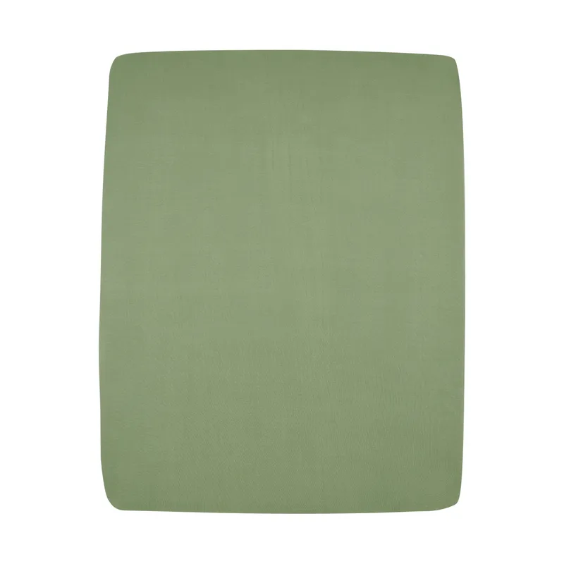 Meyco Uni Spannbettlaken Laufstall - 75 x 95 cm - Olive Green
