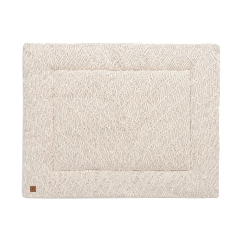 Jollein Check Knit Laufstallteppich - 75x95cm - Oatmeal