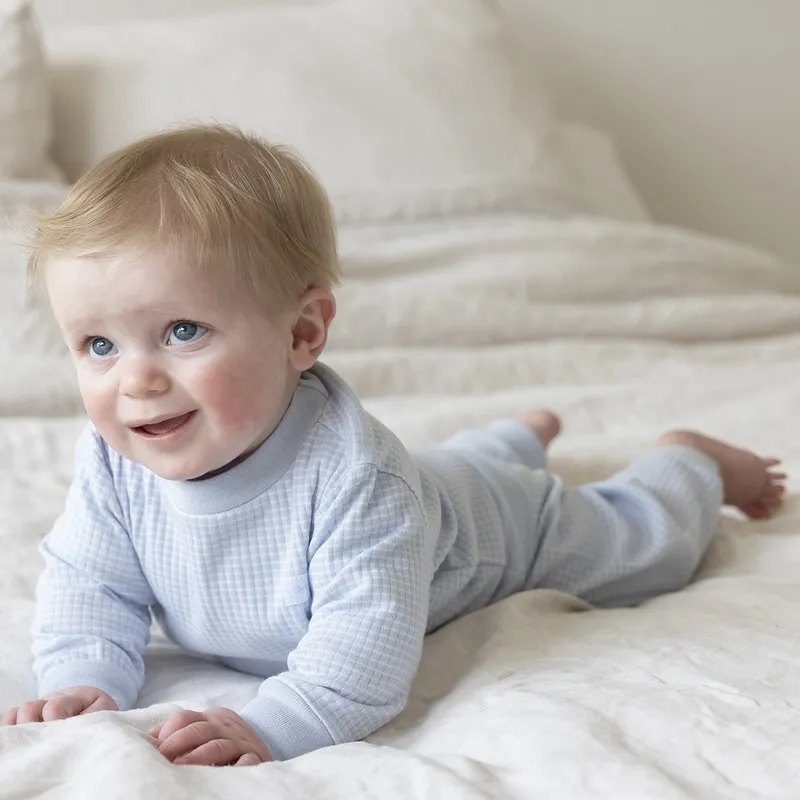 Feetje Waffelpyjama – Größe 74 – Babyblue