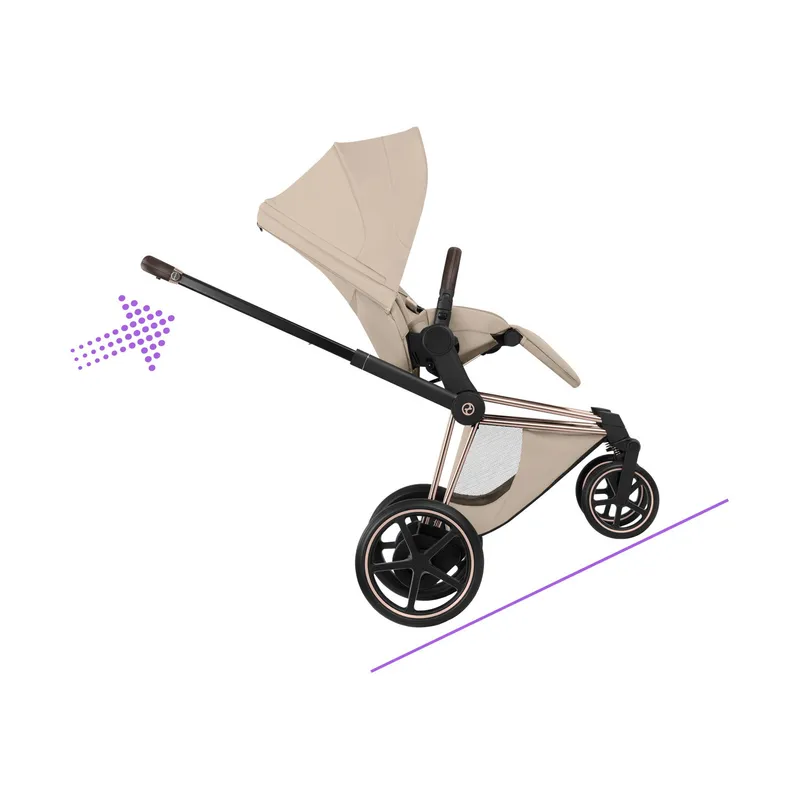 Cybex Kinderwagen 2-in-1 - e-Priam 5 Style - Rosegold/Cozy Beige