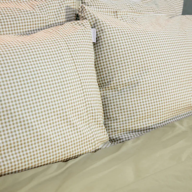 Town & Country Gingham Bettbezug - 200 x 220 cm - Olive