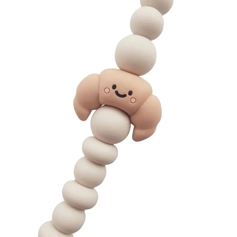 Chewies & More Croissant Schnullerkette – Leinen