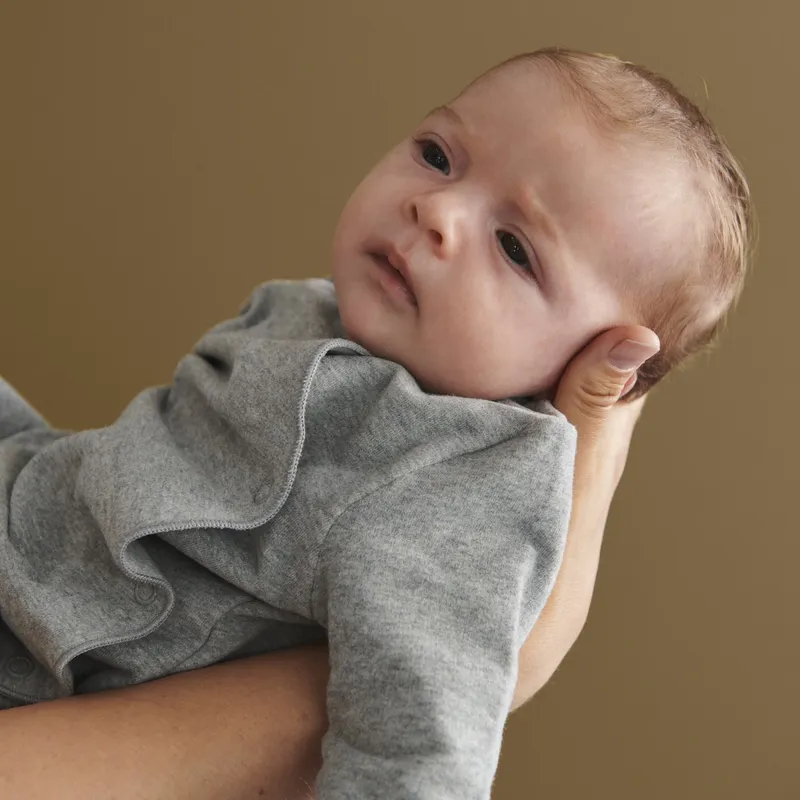 Gray Label Strampler - Grey Melange - Newborn