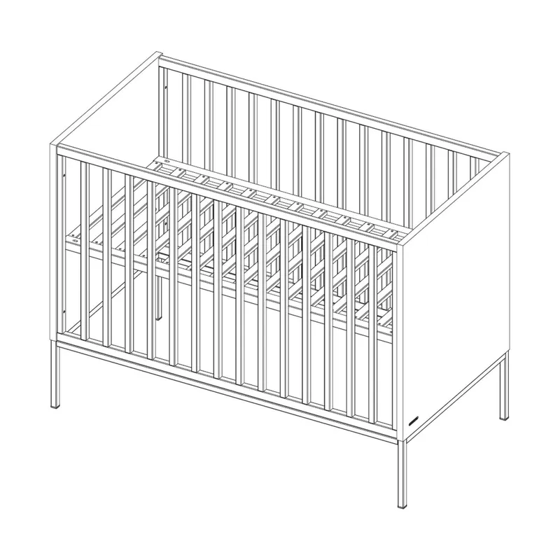 Kidsmill Amy Babybett Grau 60 x 120 cm