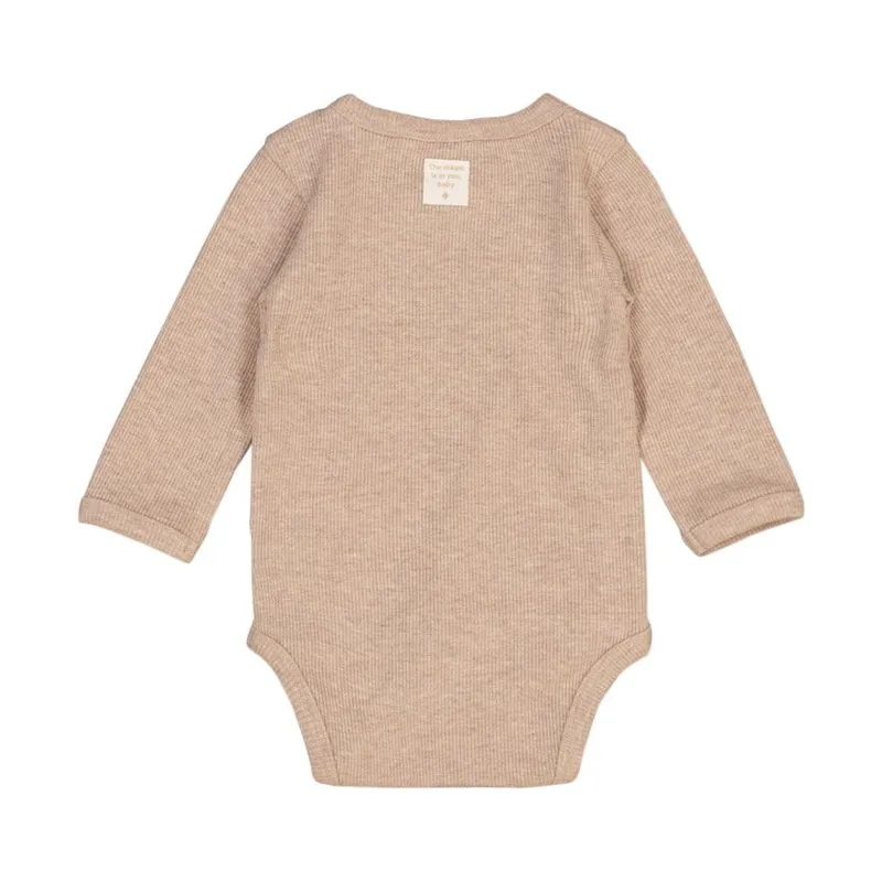 Feetje The Magic is in You Rib Wickelbody - Größe 56 - Taupe Melange