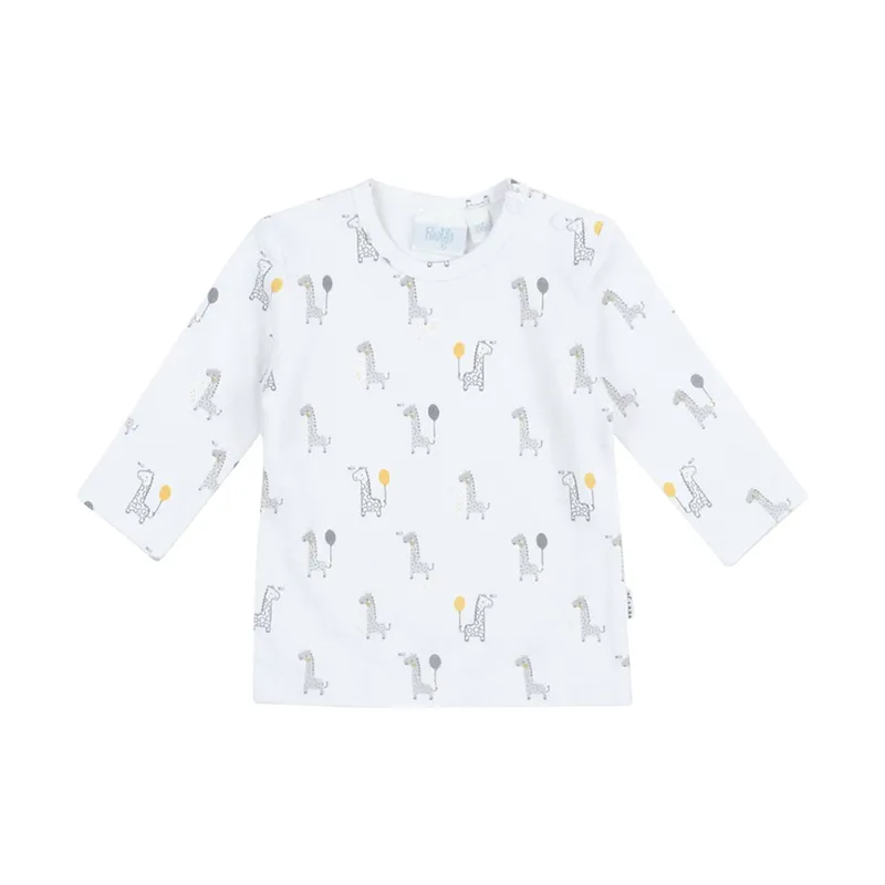Feetje AOP Giraffe T-Shirt Langarm Weiß Gr. 50