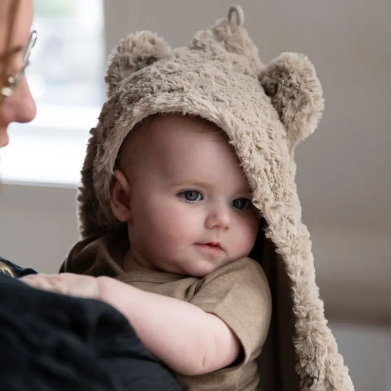 Baby's Only Snow Einschlagdecke mit Ohren - Taupe