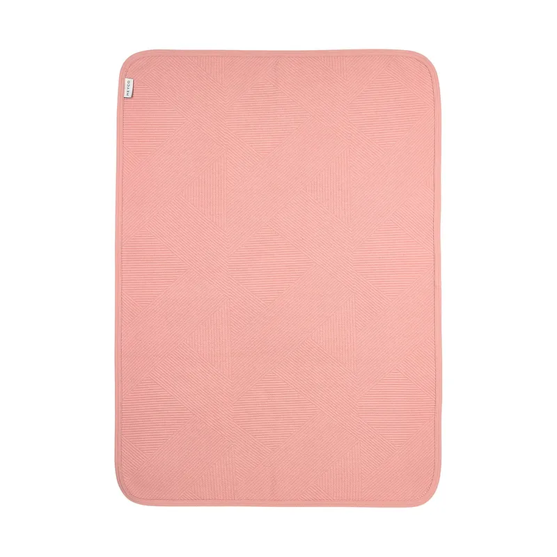 Meyco Strickdecke – Pure – 100 x 150 cm – Jacquard – Rose