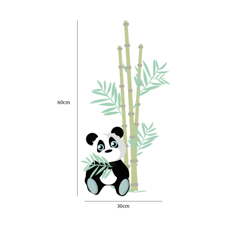 LM Baby Art Jungly Jungle Panda mit Bamboo Wandaufkleber