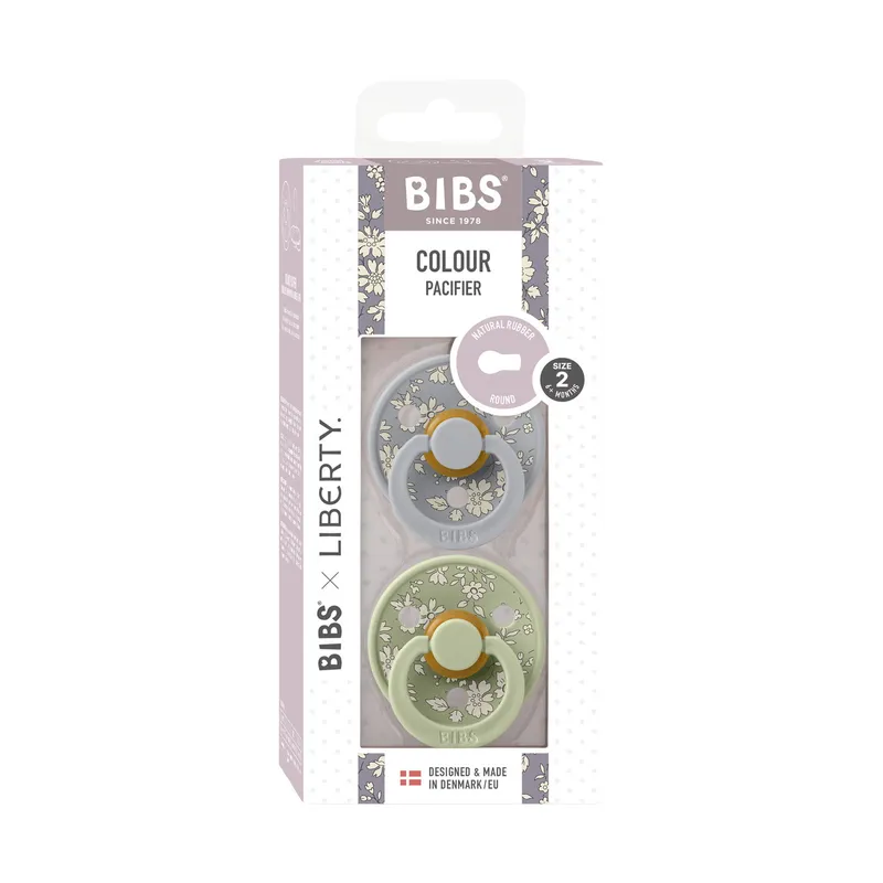 BiBs X Liberty Capel Schnuller - 6-18 Monate - 2 Stück - Sage Mix