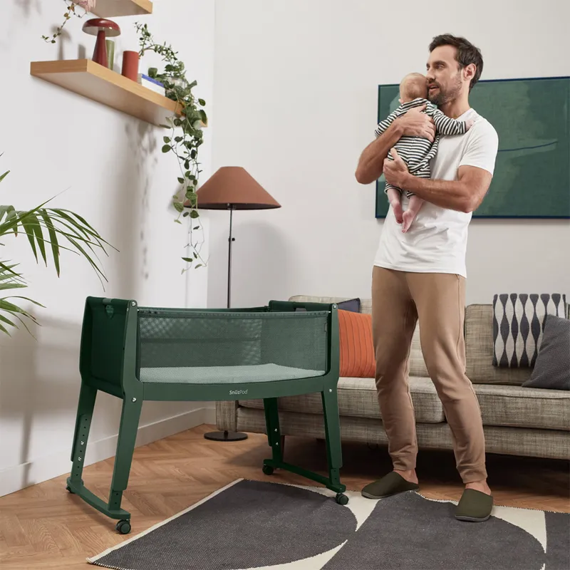 SnuzPod Studio Co-sleeper - Berlin Green